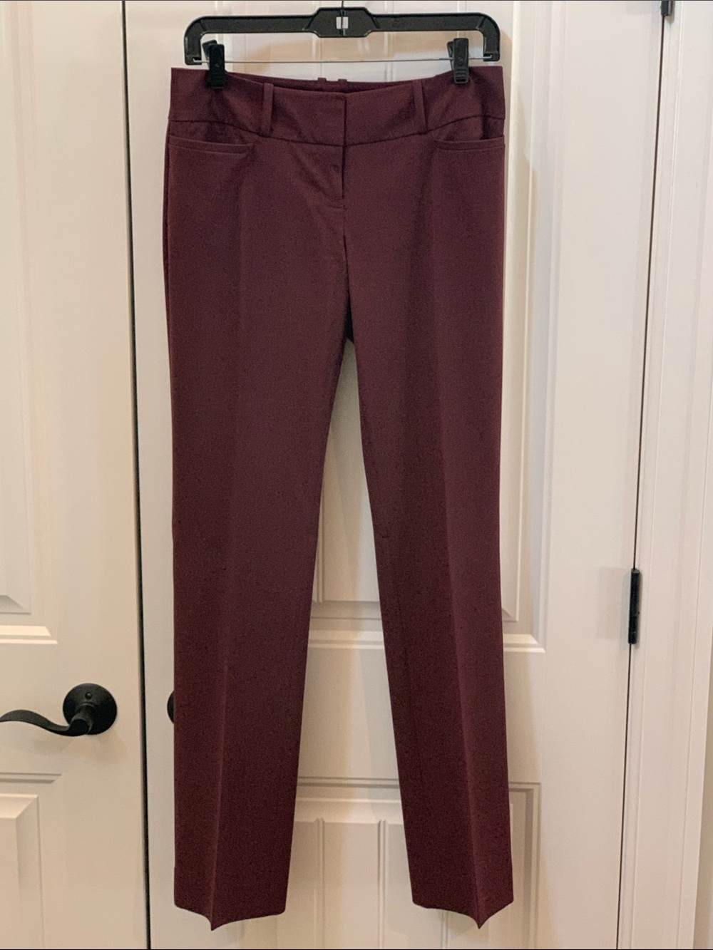 The Limited Drew Fit Burgundy Aubergine Straight-Leg Dress Pants